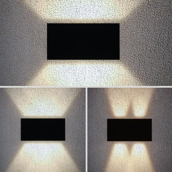 Brilagi - LED Venkovní nástěnné svítidlo DOUBLE CUBE LED/12W/230V černá IP65