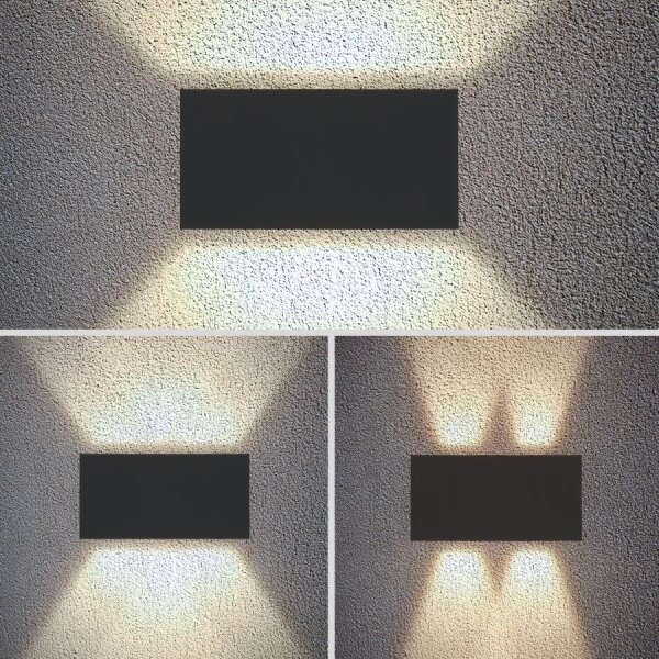 Brilagi - LED Venkovní nástěnné svítidlo DOUBLE CUBE LED/12W/230V antracit IP65
