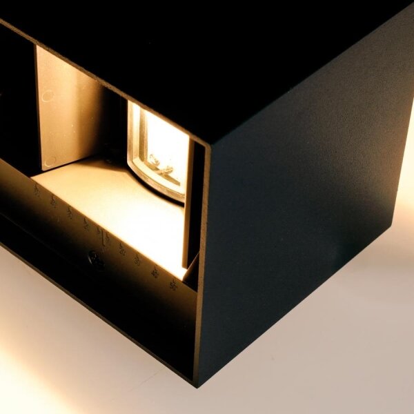 Brilagi - LED Venkovní nástěnné svítidlo DOUBLE CUBE LED/12W/230V černá IP65