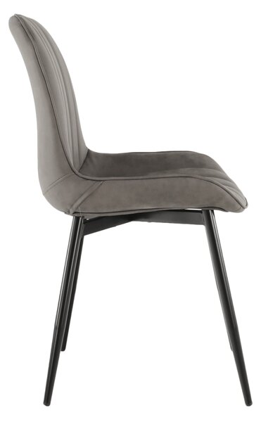 KONDELA Židle, ekokůže světle šedá/černá, HAZAL