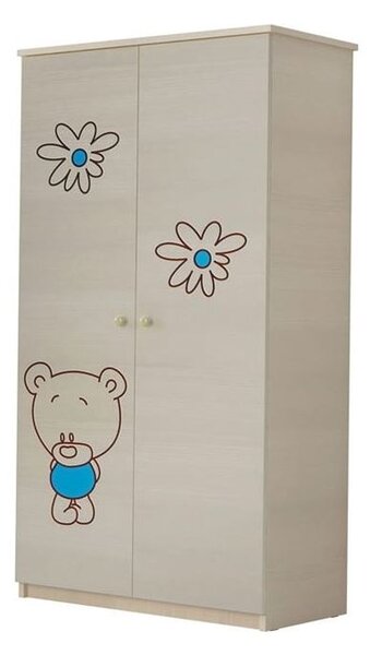 Dětská šatní skříň s výřezem MÉĎA - modrá