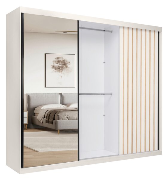 ŠATNÍ SKŘÍŇ S POSUVNÝMI DVEŘM, kašmírová, 250/215/59,5 cm P & B - Šatní skříně, Online Only