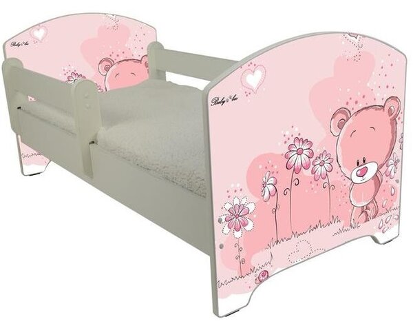 Dětská postel RŮŽOVÝ MEDVÍDEK 140x70 cm