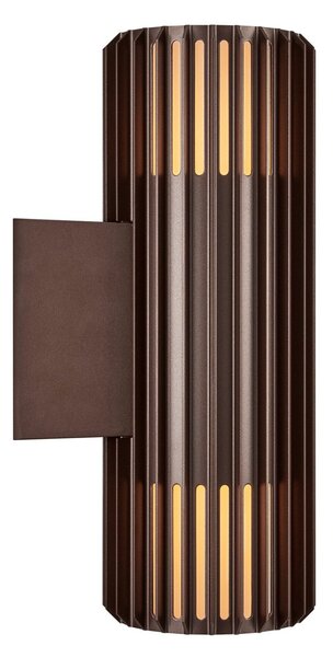 NORDLUX Aludra Double venkovní nástěnné svítidlo metalická hnědá 2418121261