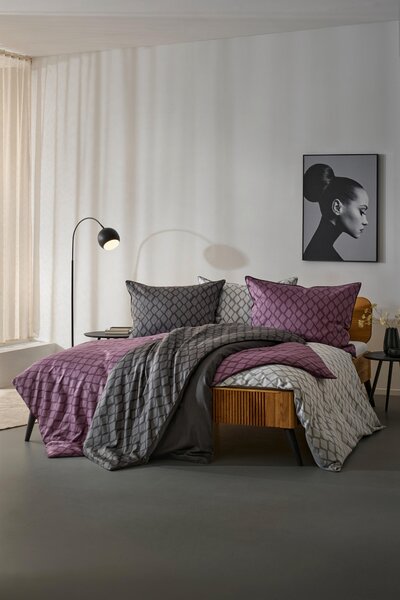 OBOUSTRANNÉ POVLEČENÍ, satén, purpurová, 140/200 cm Dieter Knoll - Povlečení