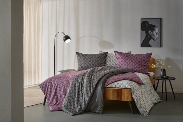 OBOUSTRANNÉ POVLEČENÍ, satén, purpurová, 140/200 cm Dieter Knoll - Povlečení