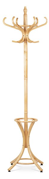 Věšák dřevěný stojanový, masiv topol a bříza, přírodní odstín, výška 185 cm F-2059 NAT