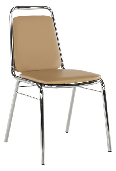 TEMPO Stohovatelná židle Zeki - hnědá -82x45x58 cm