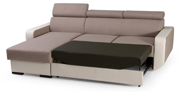 Rohová sedačka Istar (černá) (L). Akce -20%