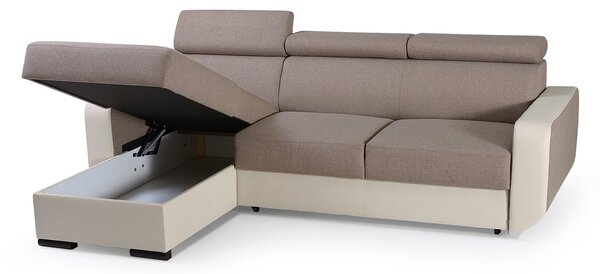Rohová sedačka Istar (černá) (L). Akce -20%
