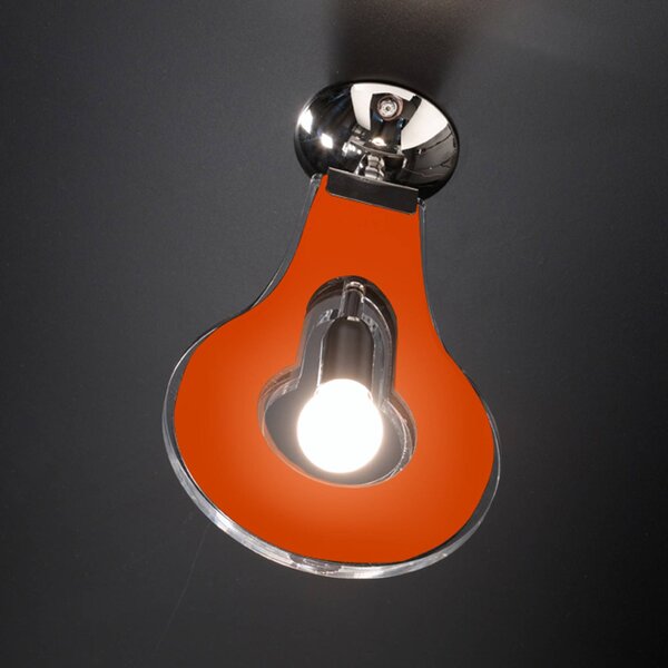 Designové stropní světlo Flat 53cm oranžové