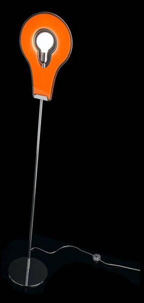 Stojací lampa Flat, oranžová
