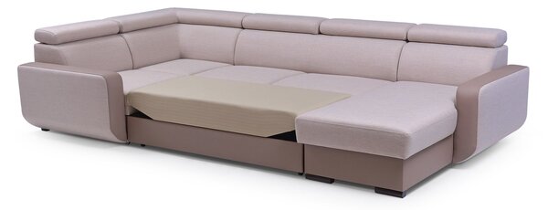 Rohová sedačka Istar U (černá) (L). Akce -20%