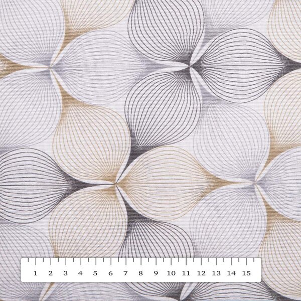 Biante Oblý podsedák PML-031 Designové geometrické obrazce na bílém - 39x37x3 cm
