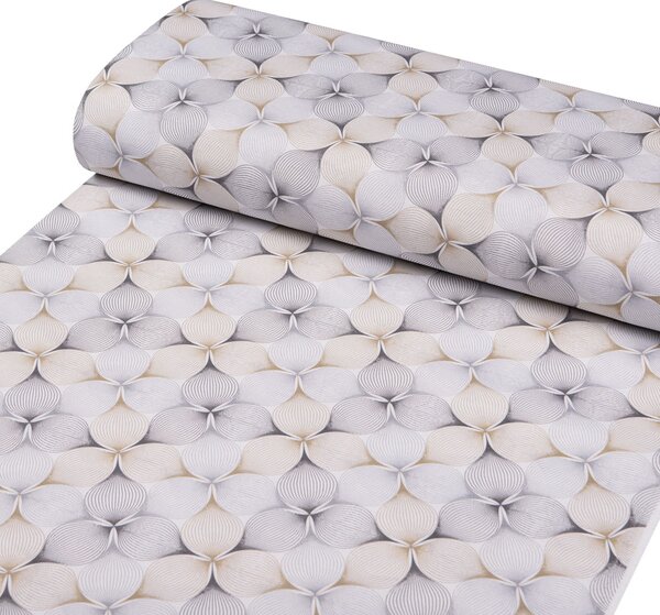 Biante Dekorační oválný ubrus PML-031 Designové geometrické obrazce na bílém 50x100 cm