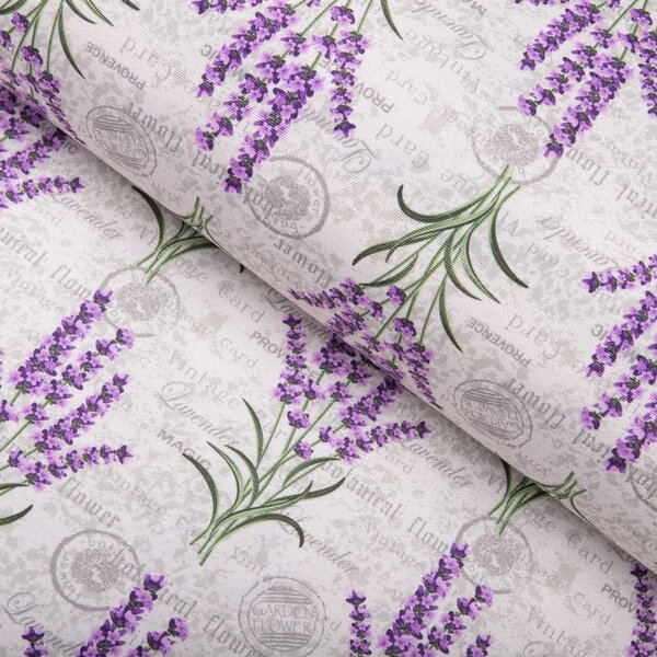 Biante Dekorační závěs PML-033 Provence levandule 145x140 cm