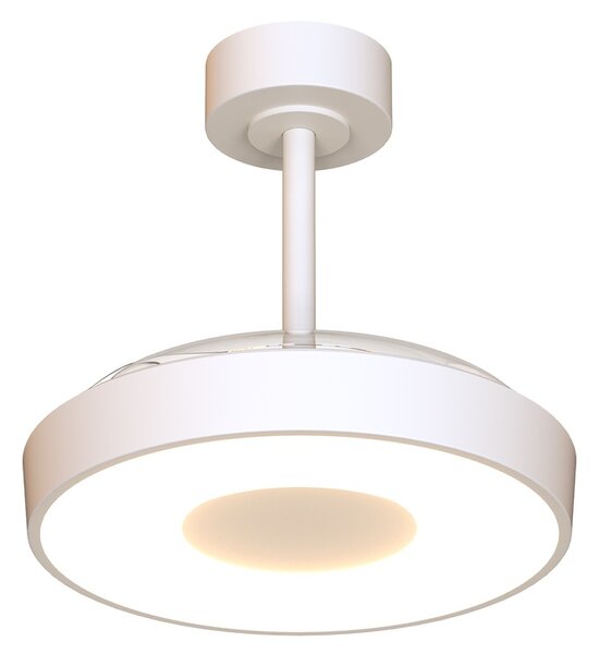 Mantra 9496 Coin Smart Mini, rozvinovací ventilátor se svítidlem a dálk. ovladačem, LED 36W 3000-5000K, bílá, průměr 43/91cm