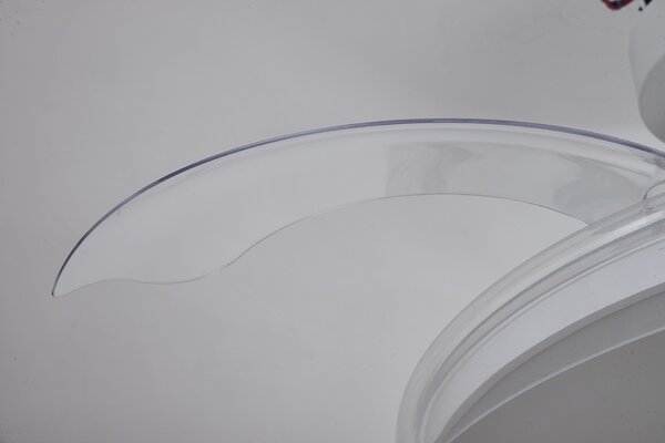 Mantra 9525 Glass, rozvinovací ventilátor se svítidlem a dálk. ovladačem, LED 40W 3000-5000K, čirá, průměr 53/106cm