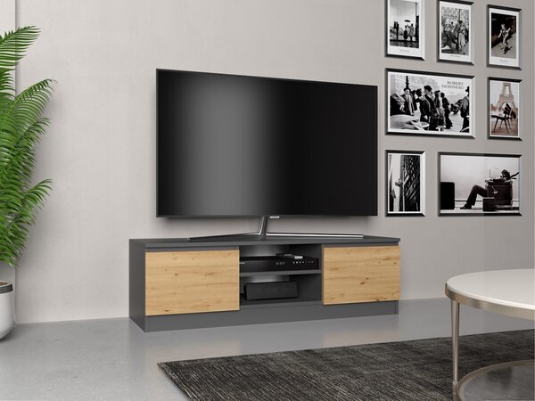 TV skříňka Musecalo 120 (antracit + dub artisan)