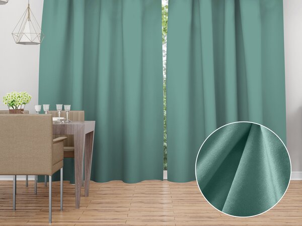 Biante Sametový závěs Velvet Premium SVP-048 Pastelová ledově zelená - šířka 135 cm 135x140 cm