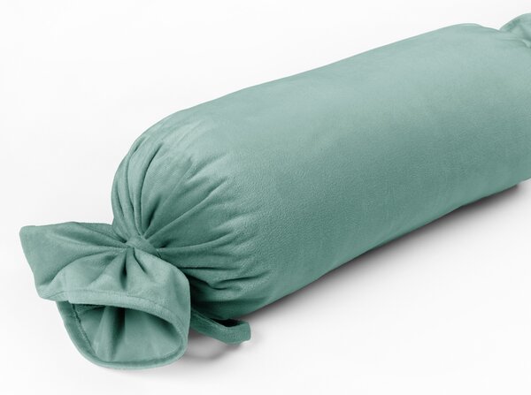 Biante Sametový polštář válec bonbon Velvet Premium SVP-048 Pastelová ledově zelená 15x40 cm