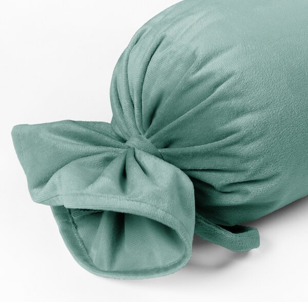 Biante Sametový polštář válec bonbon Velvet Premium SVP-048 Pastelová ledově zelená 15x40 cm
