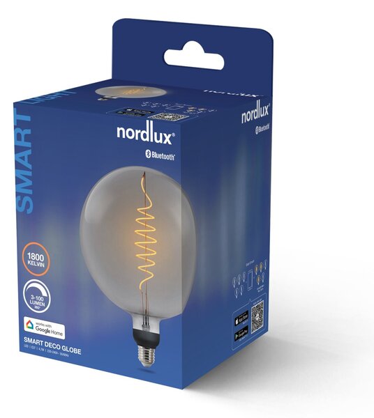 NORDLUX Smart E27 G200 Deco 1800K LED žárovka kouřová 2280032747