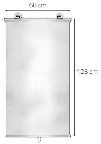 Rolovací sluneční clona světlá - 68 x 125 cm