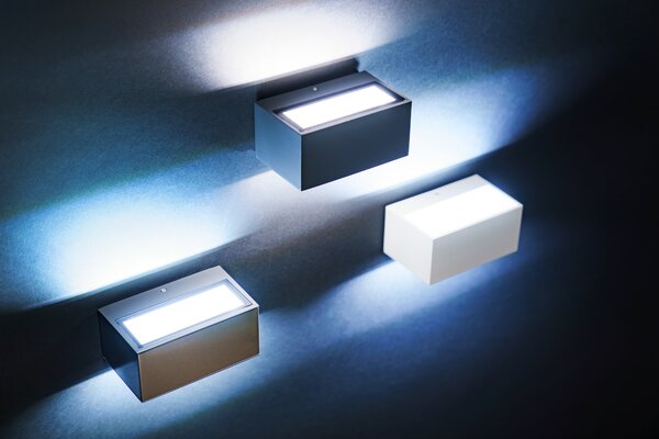 Lutec 5189103118 Gemini LED Nástěnné venkovní světlo | Přírodní bílá | 11W | Šedá
