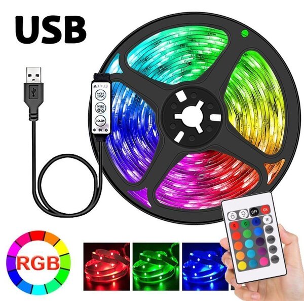 4Leaders LED RGB světelný pásek s dálkovým ovladačem 2 m