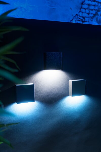Lutec 5104001118 Gemini LED Nástěnné venkovní světlo | Neutrální bílá | Šedá | 9,5W | 4000 K