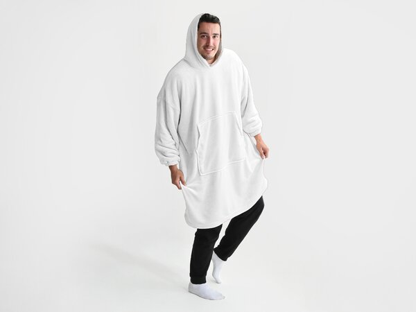 XPOSE® Mikinová deka - bílá