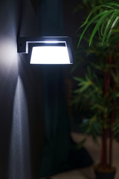 Lutec 5206001118 Moon LED Nástěnné venkovní světlo | Teplá a přírodní bílá | Šedá | 11,1W | 3000 - 4000 K
