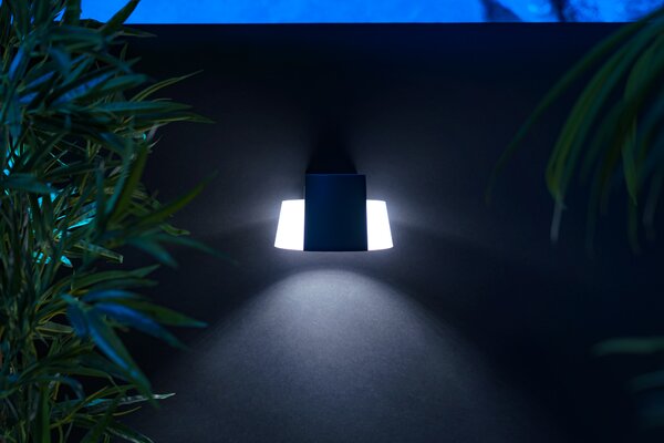 Lutec 5206001118 Moon LED Nástěnné venkovní světlo | Teplá a přírodní bílá | Šedá | 11,1W | 3000 - 4000 K