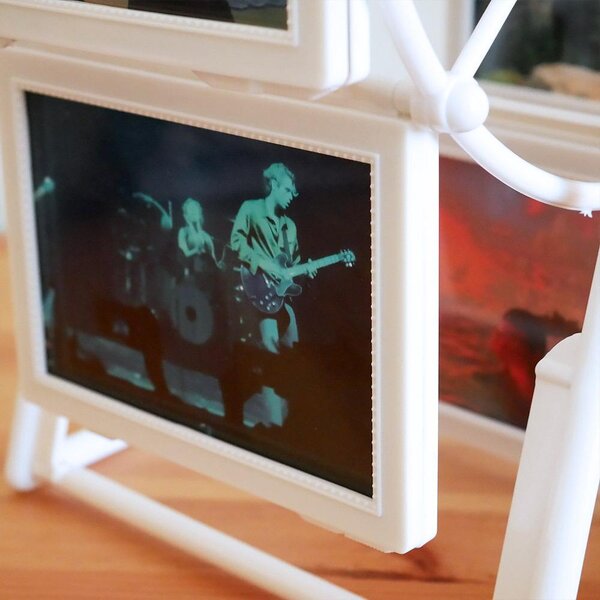 4Leaders Otočný stojan na fotografie kolotoč bílý 33×23×19 cm