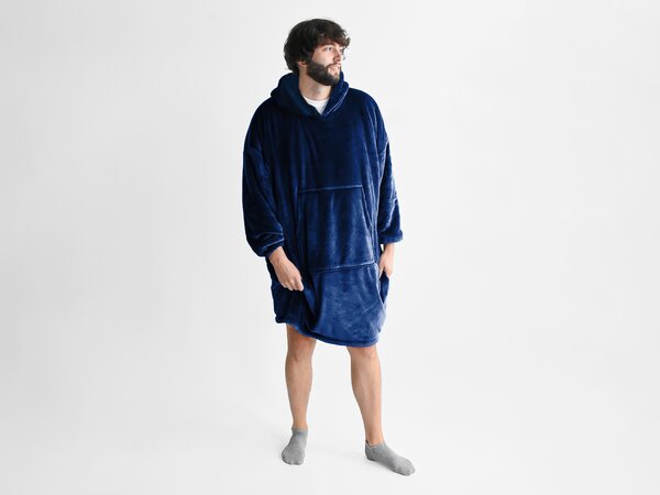 XPOSE® Mikinová deka - tmavě modrá