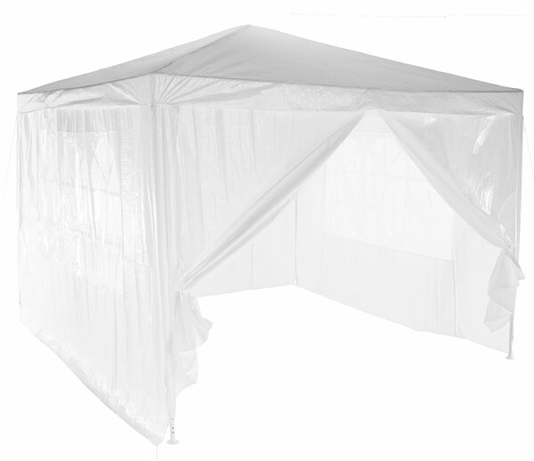 KONDELA Zahradní párty stan, bílá, 3x3 m, TEKNO TYP 1