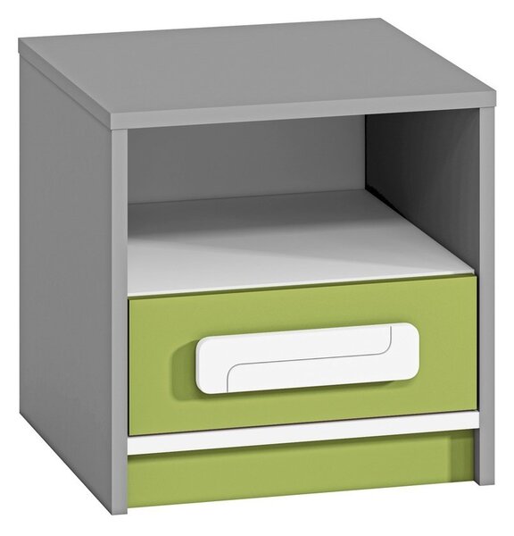 Casarredo - Komfort nábytek Noční stolek VILLOSA šedá/bílá/zelená