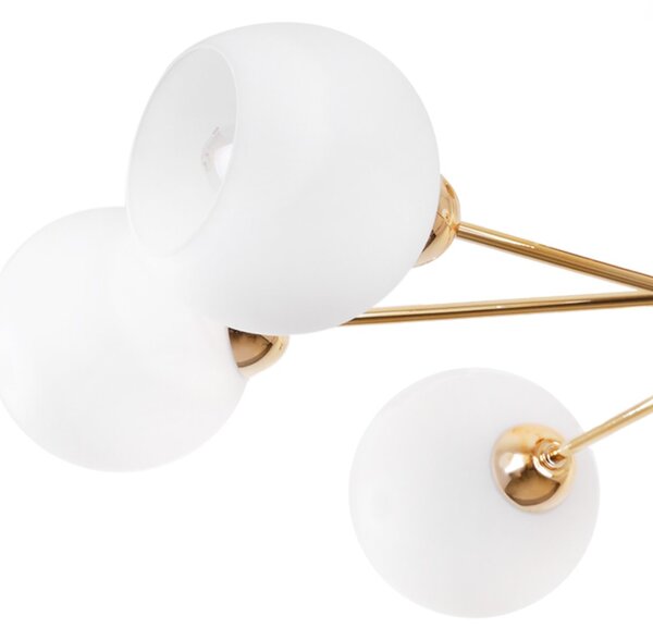 Stropní svítidlo Eliza, 6x bílé skleněné stínítko, G