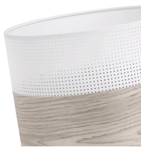 Závěsné svítidlo Wood, 1x světle béžová dubová dýha/bílé plastové stínítko, (fi 20cm)