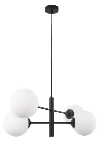 Závěsné svítidlo Florence, 4x bílé skleněné stínítko, B