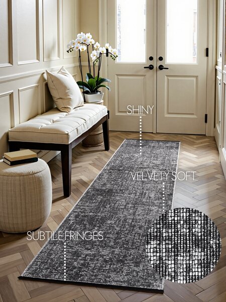 ELLE Decoration, Běhoun Brilliance Prisma 106310 Silver Grey z kolekce Elle, 80x250, šedá, ložnice