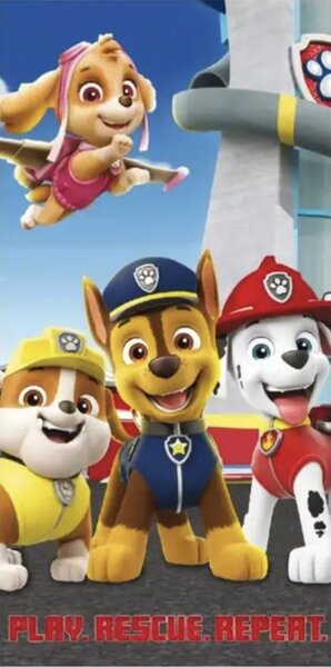 Dětská osuška PAW PATROL modrá 70x140cm Faro