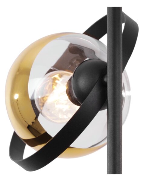 Stropní svítidlo Asturia Ring, 2x zlaté/transparentní skleněné stínítko, B