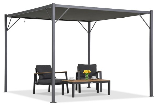 Antracitová terasová pergola Malaga 3x3m Garden Point