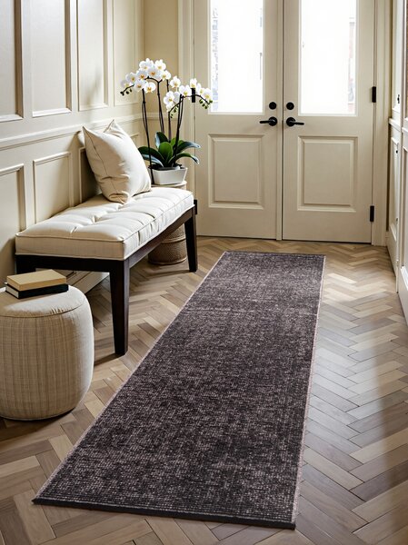 ELLE Decoration, Běhoun Brilliance Prisma 106311 Brown z kolekce Elle, 80x250, hnědá, ložnice