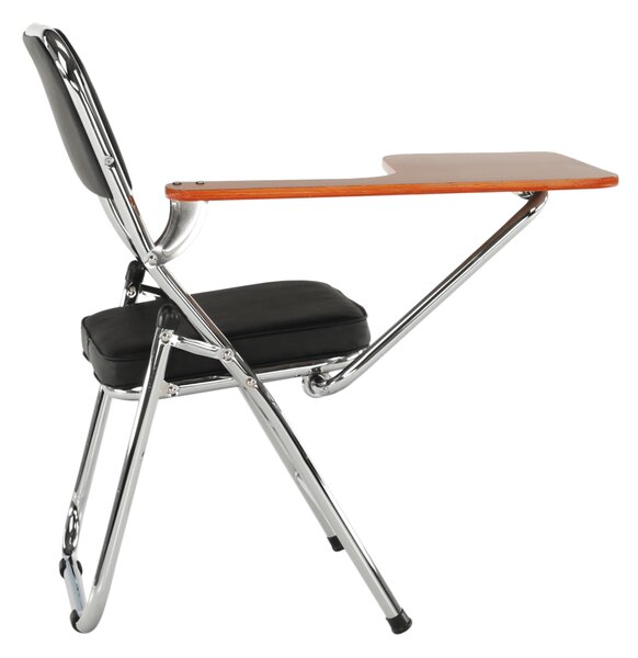 KONDELA Židle s deskou na psaní, černá/přírodní, TEKER
