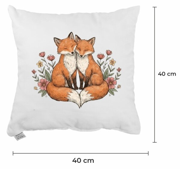 Dekorační polštář Fox Love 40x40 cm EMI