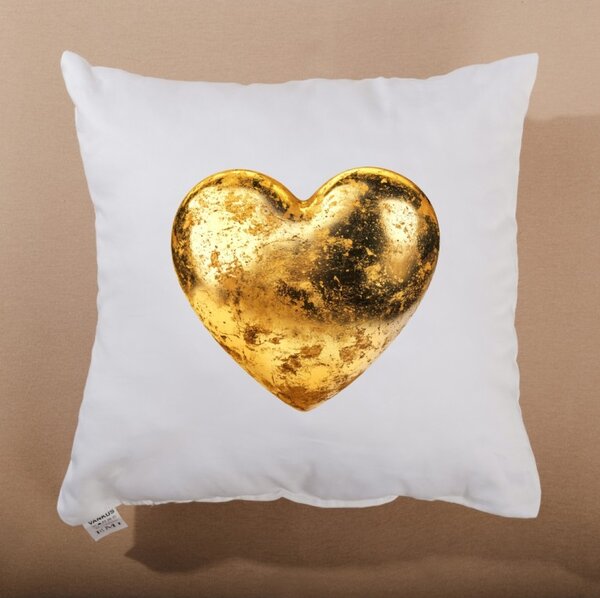 Dekorační polštář Golden Heart 40x40 cm EMI