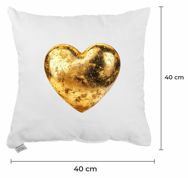 Dekorační polštář Golden Heart 40x40 cm EMI